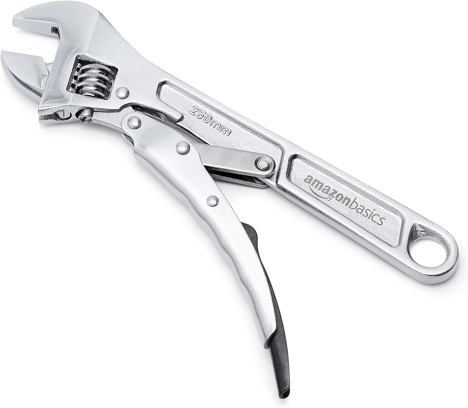 Basics Locking Adjustable Wrench, 10 inch x 2.7 inch x 0.75 inch